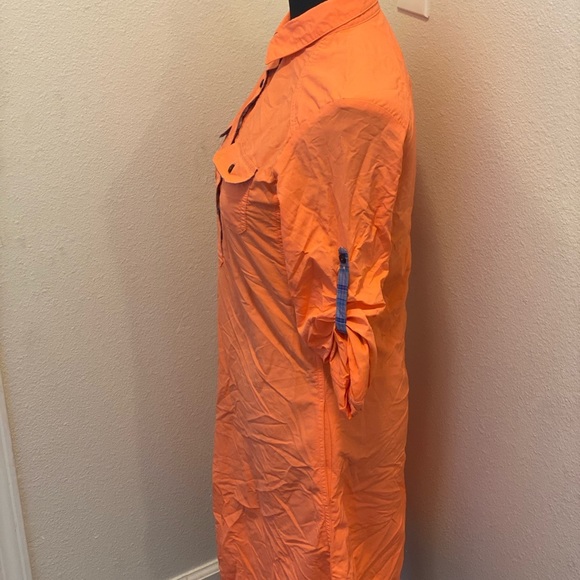2 FOR $20 Kuhl Neon Orange Shirt Dress Size S Small - Picture 3 of 5